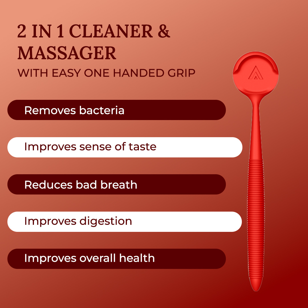 Cherry Red Nava Tongue Cleaner