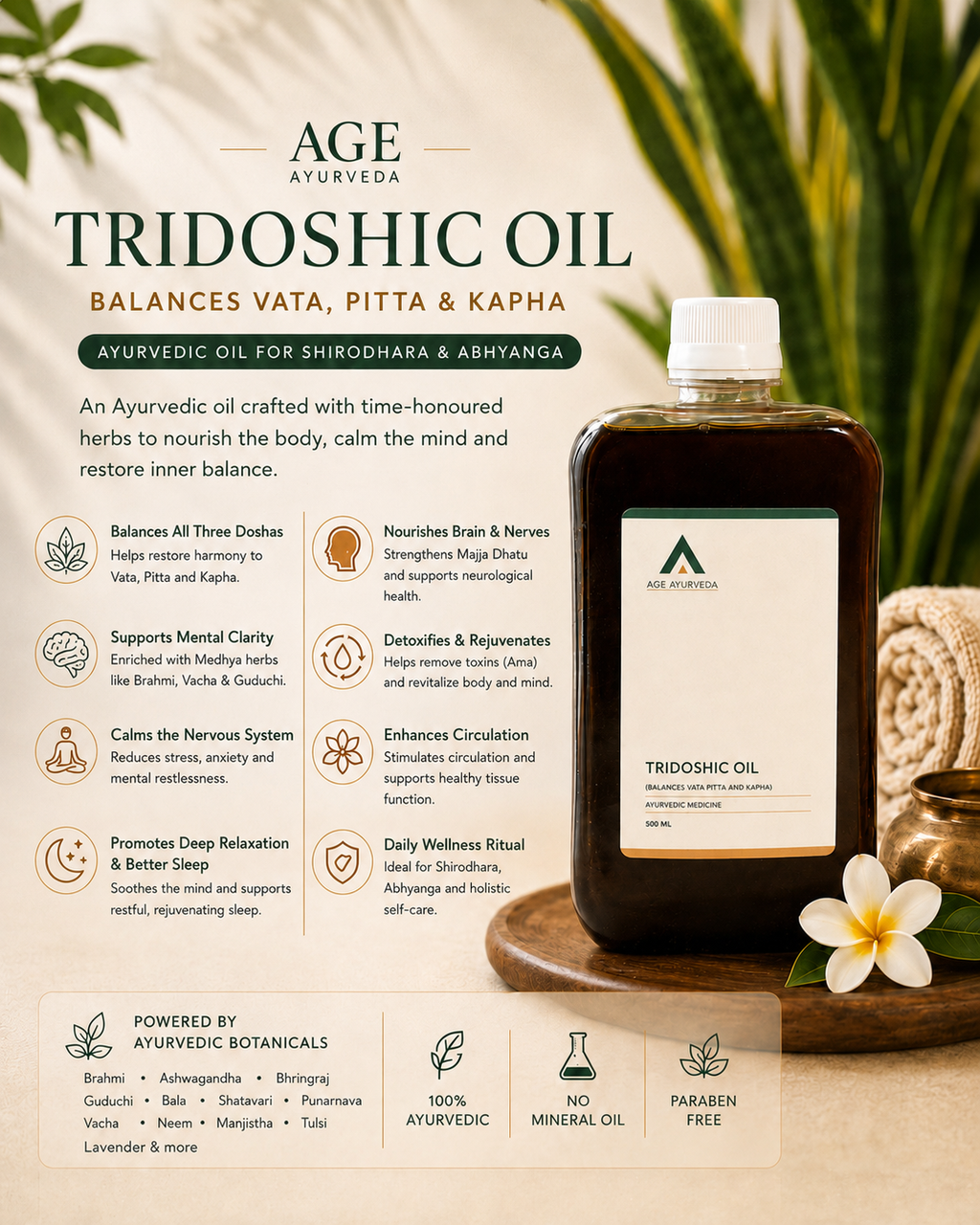 Tridoshic oil 500 ml