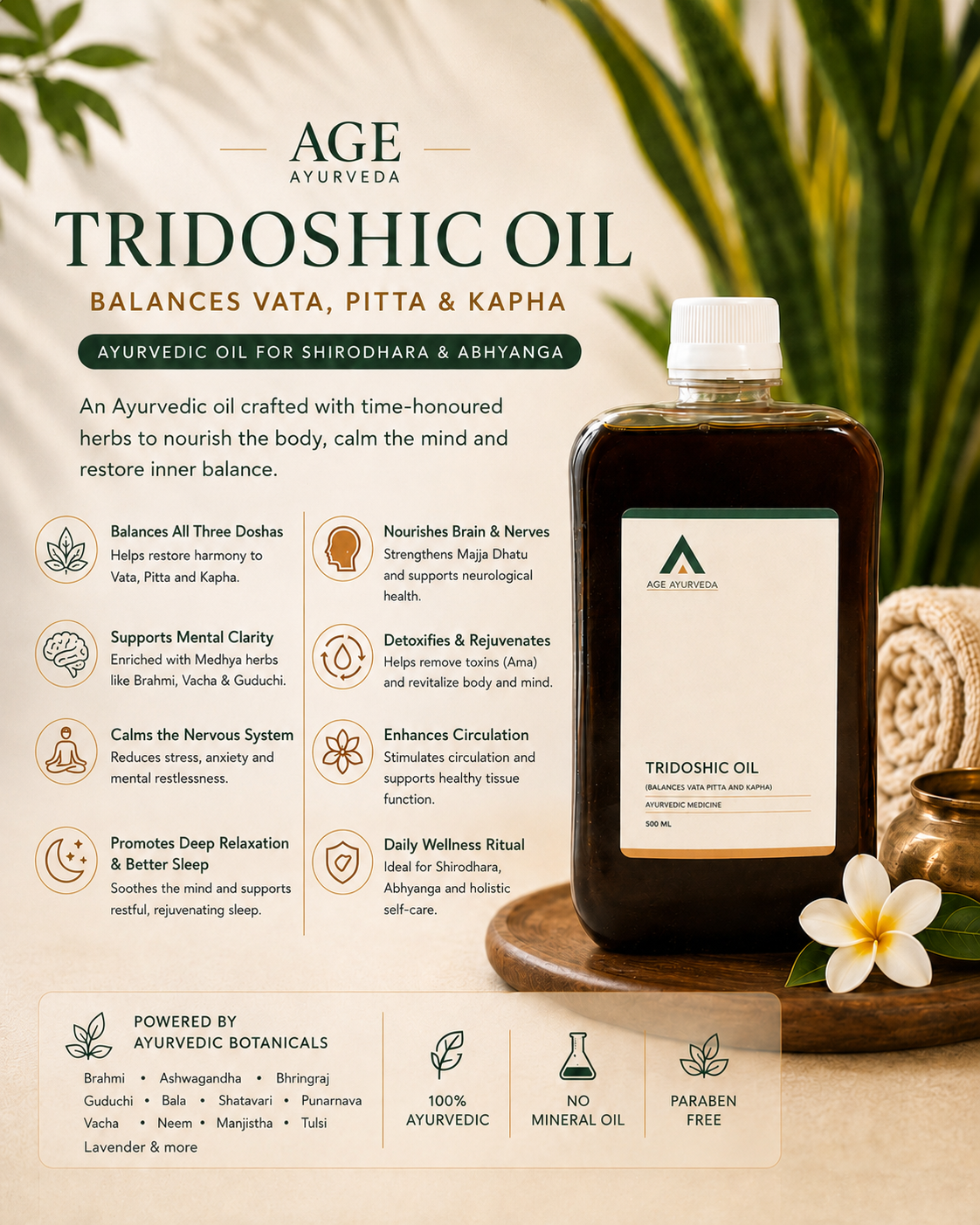 Tridoshic oil 500 ml