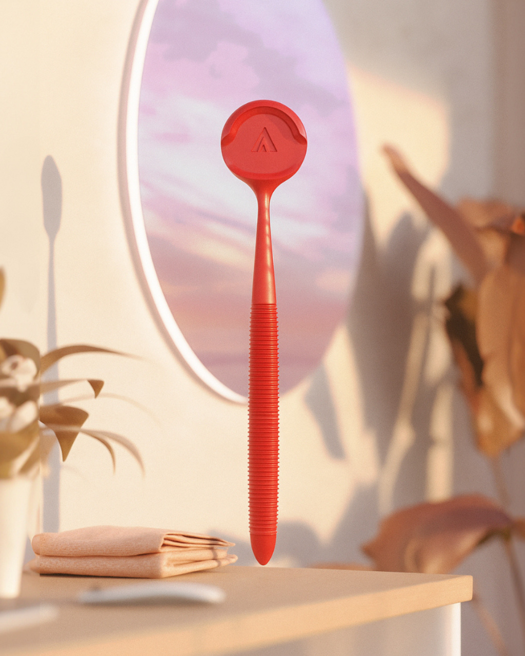 Cherry Red Nava Tongue Cleaner